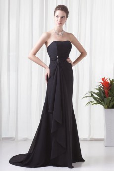 Chiffon Strapless Sheath Dress