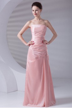 Taffeta Strapless A Line Dress