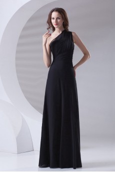 Chiffon Asymmetrical A Line Dress