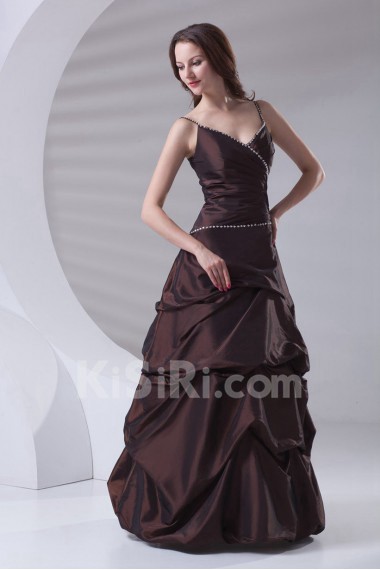 Taffeta A Line Dress with Sequins