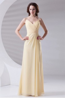 Long Soft Chiffon Column Dress