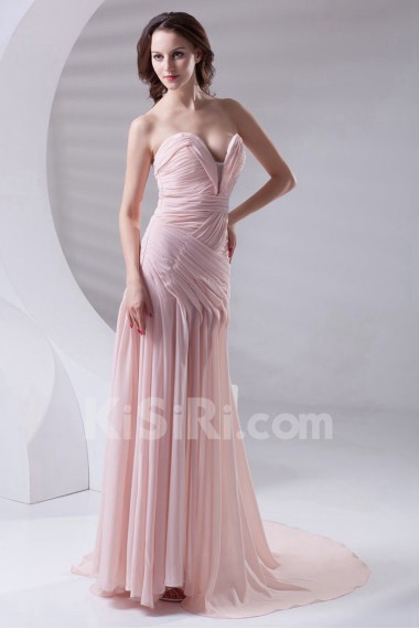 Chiffon Sweetheart A Line Dress