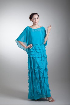 Chiffon Scoop Coloum Dress