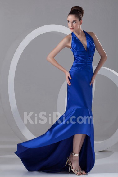 Satin V-Neck Mermaid Dress