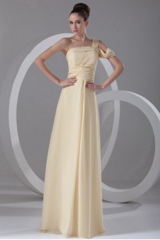 Chiffon Asymmetrical Column Dress