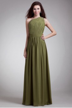 Chiffon Asymmetrical Column Dress