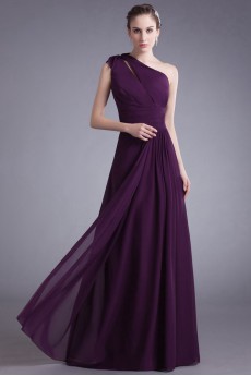 Chiffon Asymmetrical Column Dress