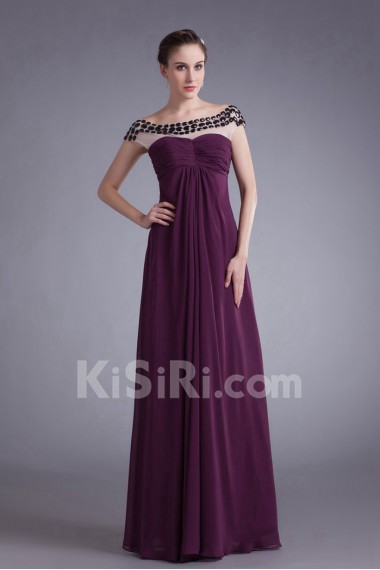 Chiffon Portrait Column Dress