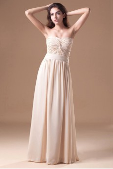 Chiffon Sweetheart Column Dress