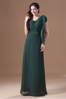 Chiffon One Shoulder Column Dress