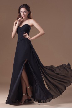 Chiffon Sweetheart Column Dress