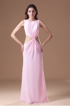 Chiffon Scoop Column Dress