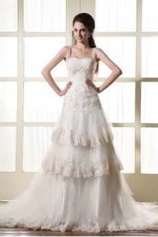 Tulle Sweetheart A-Line Dress with Embroidery 