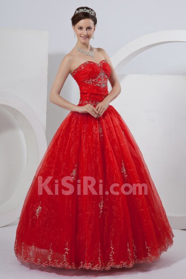 Taffeta Sweetheart Floor Length A-Line Dress with Jacket