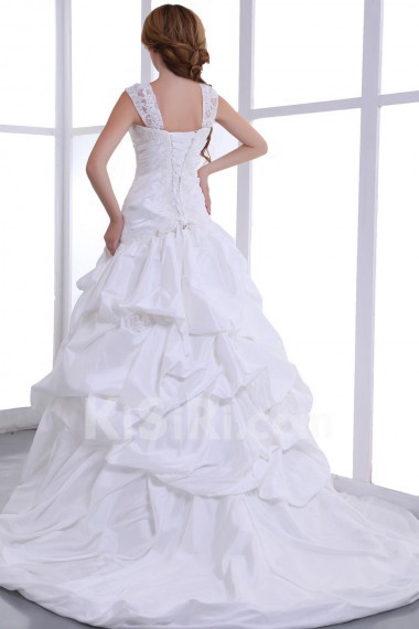 Taffeta Straps Neckline A-Line Dress