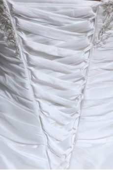 Taffeta Scoop Neckline Ball Gown with Embroidery and Ruffle