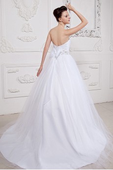 Organza Sweetheart Ball Gown with Embroidery and Ruffle