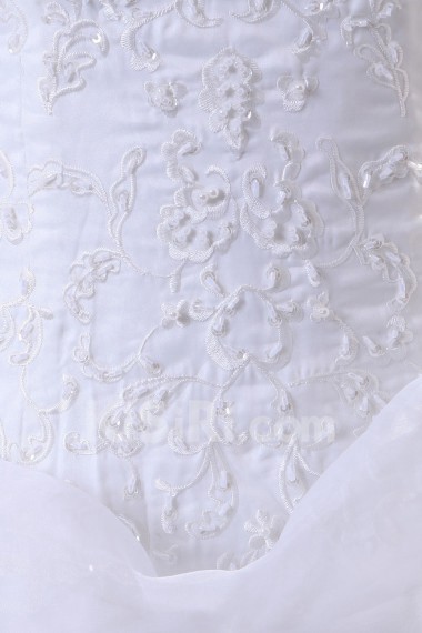 Organza Sweetheart Ball Gown with Beaded and Ruffle