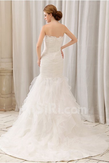 Organza Sweetheart Mermaid Dress with Ruffle
