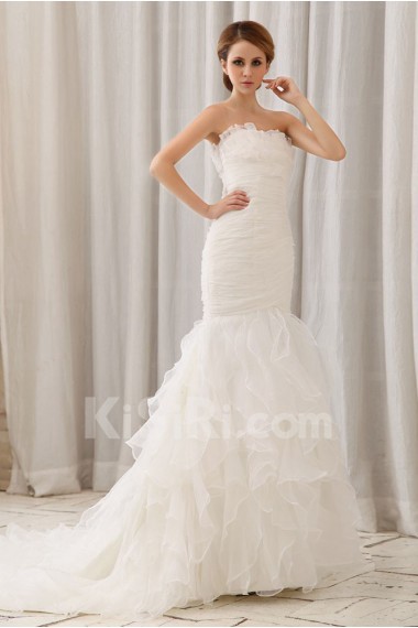 Organza Sweetheart Mermaid Dress with Ruffle