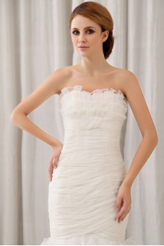 Organza Sweetheart Mermaid Dress with Ruffle