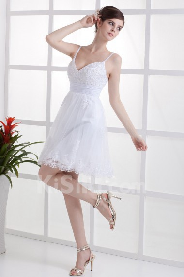 Satin Spaghetti Straps Short Dress