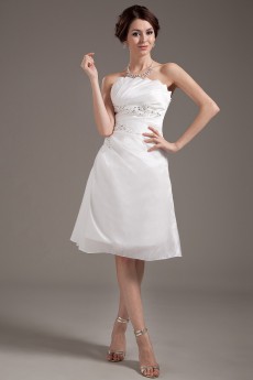 Chiffon Strapless Short A-Line Dress