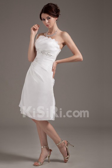 Chiffon Strapless Short A-Line Dress
