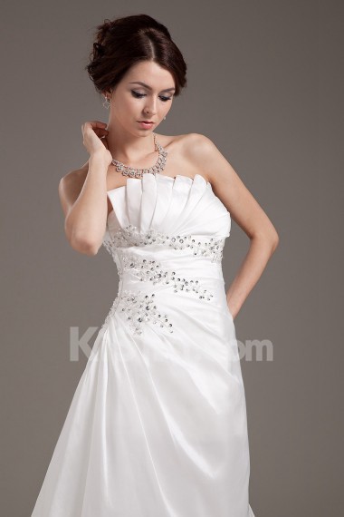 Chiffon Strapless Short A-Line Dress