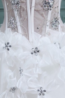 Organza Jewel Neckline Mini Dress