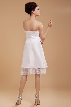 Taffeta Sweetheart Short A-line Dress with Ruffle
