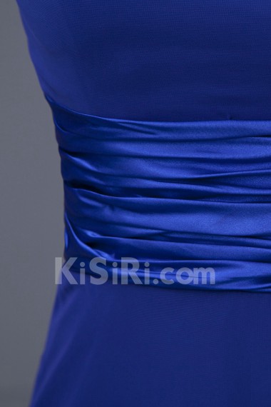 Chiffon V-Neckline Floor Length A-line Dress with Beaded