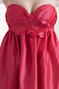 Taffeta Sweetheart Floor Length A-line Dress with Embroidery 