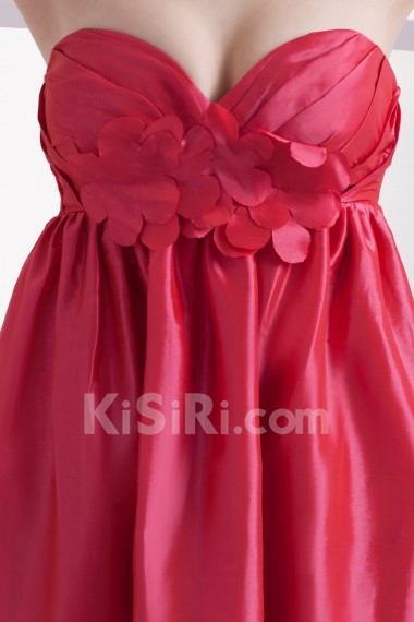 Taffeta Sweetheart Floor Length A-line Dress with Embroidery 