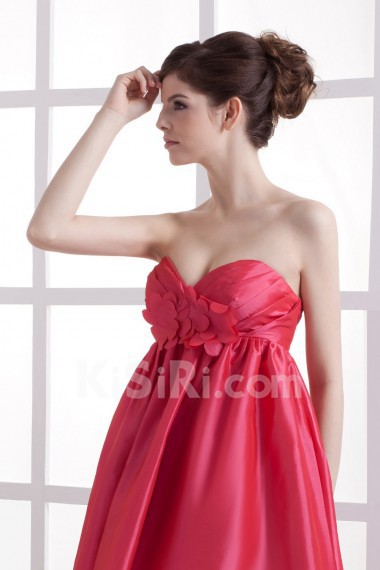 Taffeta Sweetheart Floor Length A-line Dress with Embroidery 