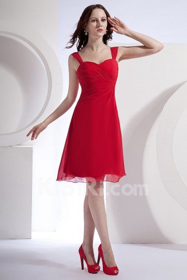 Chiffon Sweetheart Short A-line Dress with Ruffle