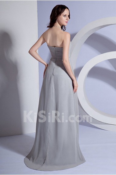 Chiffon Strapless A-line Dresss