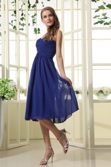 Satin and Chiffon Sweetheart Short Dress