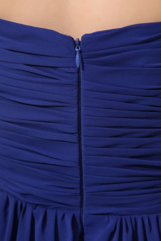 Satin and Chiffon Sweetheart Short Dress