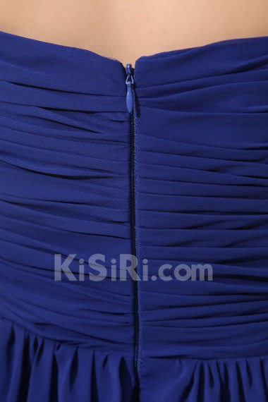 Satin and Chiffon Sweetheart Short Dress