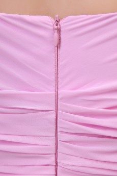 Chiffon V-Neckline Floor Length A-line Dress with Sash