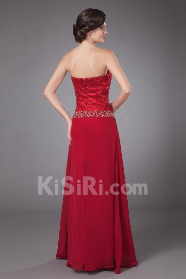Charmeuse and Chiffon Sweetheart Floor Length A-line Dress with Jacket
