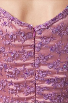 Chiffon and Lace Scoop Neckline Floor Length A-line Dress