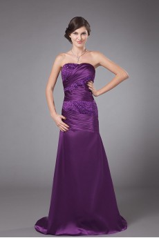 Charmeuse Strapless A-line Dress