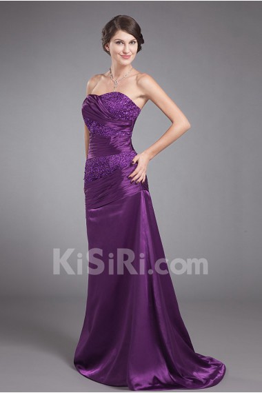 Charmeuse Strapless A-line Dress