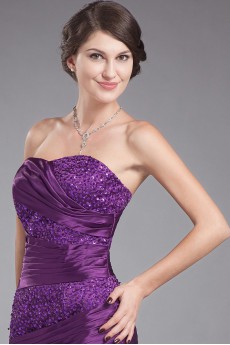 Charmeuse Strapless A-line Dress