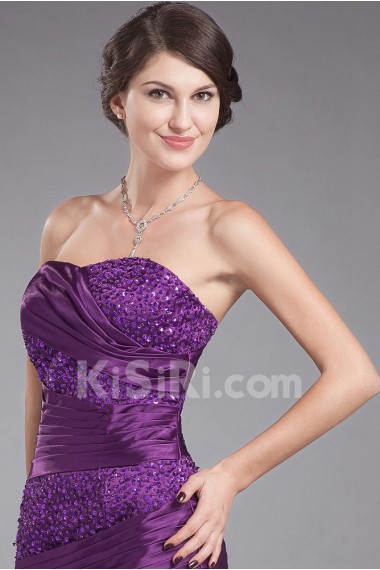 Charmeuse Strapless A-line Dress