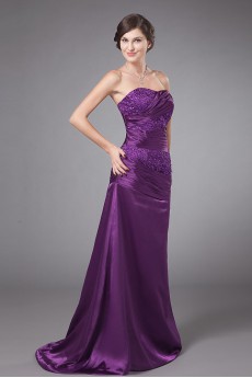 Charmeuse Strapless A-line Dress