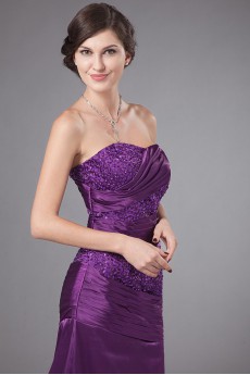 Charmeuse Strapless A-line Dress