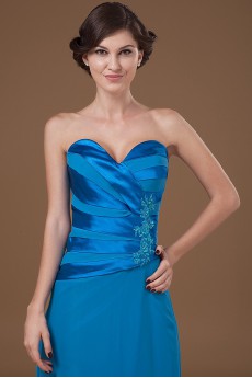 Satin Sweetheart Floor Length A-line Dress with Jacket